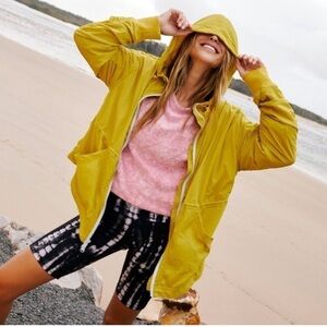 FP Movement by Free People Run Wild Jacket Zip Up, Yellow Chartreuse, Size XS